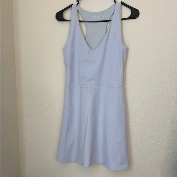 light blue athletic dress Rosa Blue Athletic Streamlined Sweetheart Dress with built-in shorts –  SOUTHERN SUNDROP BOUTIQUE